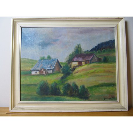 obraz Stavení v kopcích - Glosová